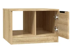 Mesa de centro | Mesa de apoio 50x50x36 madeira processada carvalho sonoma Castanho
