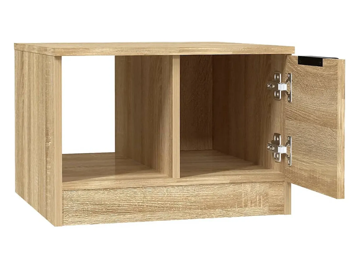 Mesa de centro | Mesa de apoio 50x50x36 madeira processada carvalho sonoma Castanho