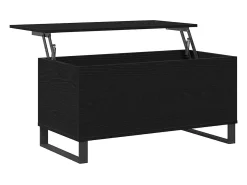 Mesa De Centro| Mesa de centro | Mesa de apoio | Mesa de Café Carvalho 90x44.5x45 cm Preto
