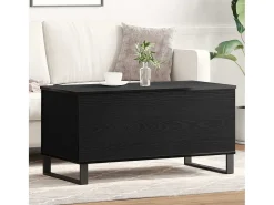 Mesa De Centro| Mesa de centro | Mesa de apoio | Mesa de Café Carvalho 90x44.5x45 cm Preto
