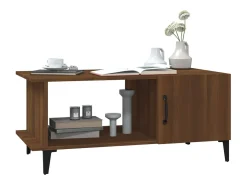Mesa De Centro* Mesa de centro | Mesa de apoio 90x50x40 cm derivados de madeira carvalho Castanho