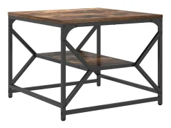 Mesa de centro | Mesa de apoio | Mesa de café Carvalho fumado 51x50x40 cm^ Mesa De Centro