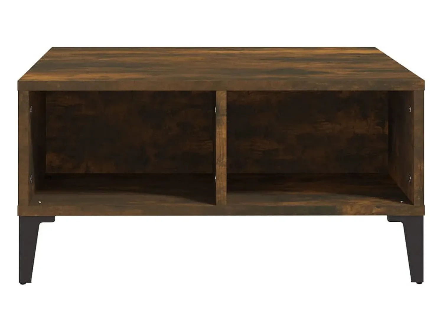 Mesa De Centro* Mesa de centro | Mesa de apoio 60x60x30 cm aglomerado cor carvalho fumado Castanho