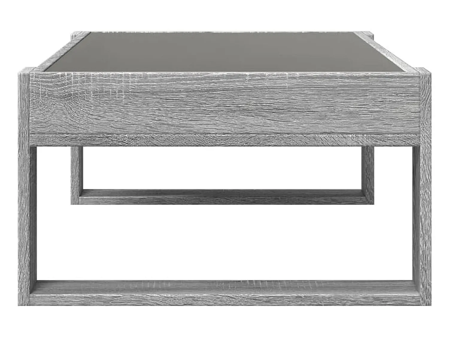 Discount Mesa de centro | Mesa de apoio luzes LED Infinity 90x53x30 cm sonoma Cinzento