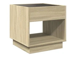 Online Mesa de centro | Mesa de apoio luzes LED Infinity 50x50x50 cm carvalho sonoma Castanho