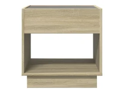 Online Mesa de centro | Mesa de apoio luzes LED Infinity 50x50x50 cm carvalho sonoma Castanho