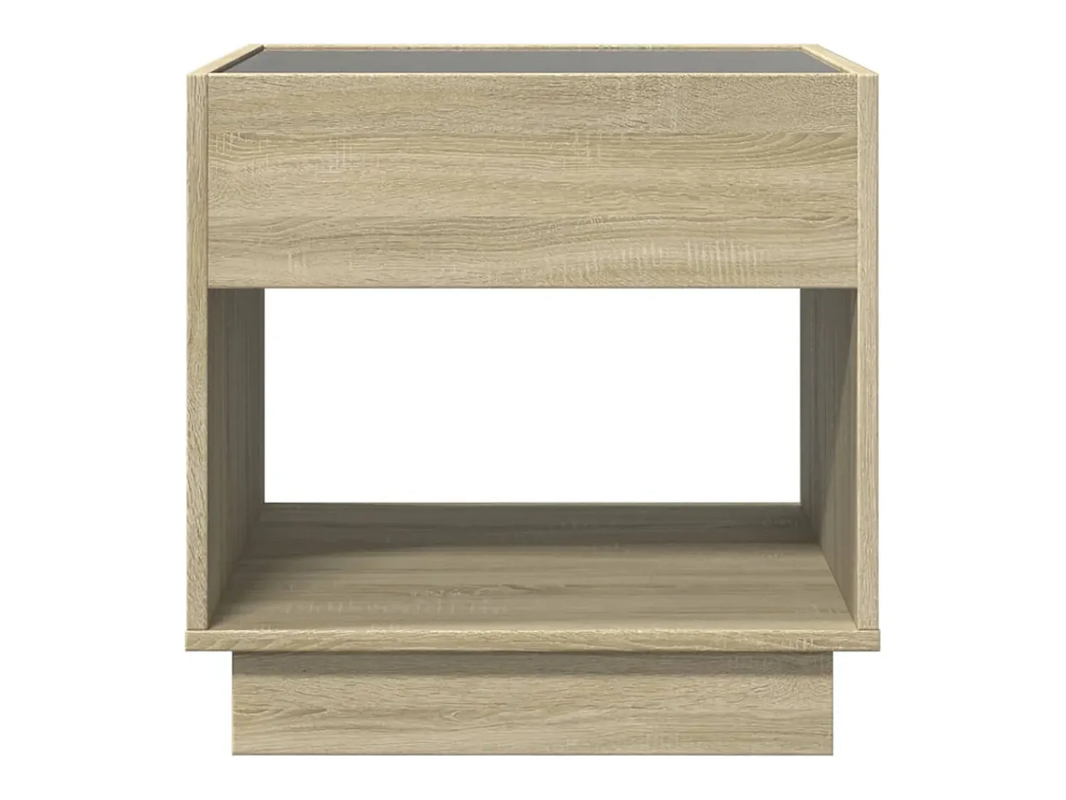 Online Mesa de centro | Mesa de apoio luzes LED Infinity 50x50x50 cm carvalho sonoma Castanho