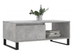 Mesa De Centro| Mesa de centro | Mesa de apoio 90x50x36.5 cm derivados madeira cimento Cinzento