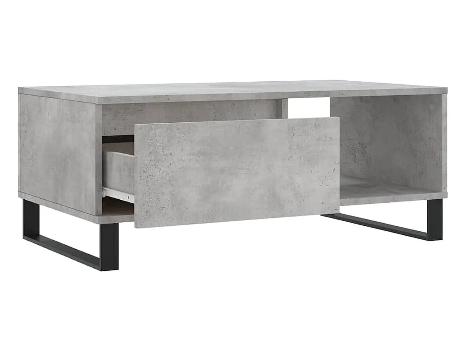 Mesa De Centro| Mesa de centro | Mesa de apoio 90x50x36.5 cm derivados madeira cimento Cinzento