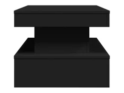 Mesa De Centro| Mesa de centro | Mesa de apoio com luzes LED 90x50x40 cm Preto