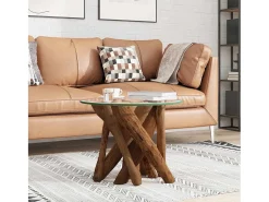 Mesa De Centro| Mesa de centro | Mesa de apoio em teca maciça 60 cm Castanho