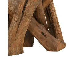 Mesa De Centro| Mesa de centro | Mesa de apoio em teca maciça 60 cm Castanho