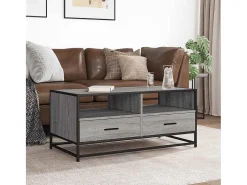 Sale Mesa de centro | Mesa de apoio 100x50x45cm derivados madeira/metal cinza sonoma Cinzento