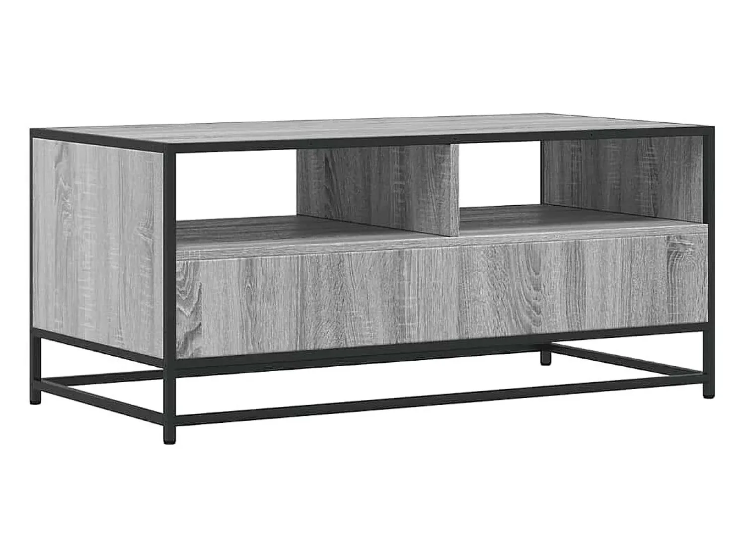 Sale Mesa de centro | Mesa de apoio 100x50x45cm derivados madeira/metal cinza sonoma Cinzento