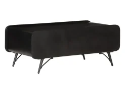 Mesa De Centro* Mesa de centro | Mesa de apoio | Mesa de café 100x50x40 cm madeira de mangueira maciça Preto