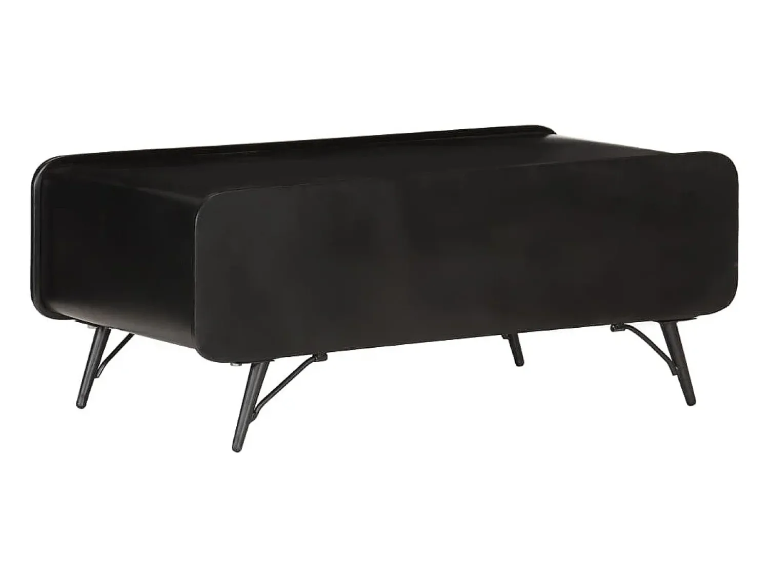Mesa De Centro* Mesa de centro | Mesa de apoio | Mesa de café 100x50x40 cm madeira de mangueira maciça Preto