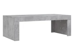 Mesa de centro | Mesa de apoio 102x50x36 madeira processada cinza cimento^ Mesa De Centro