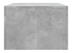 Mesa de centro | Mesa de apoio 102x50x36 madeira processada cinza cimento^ Mesa De Centro