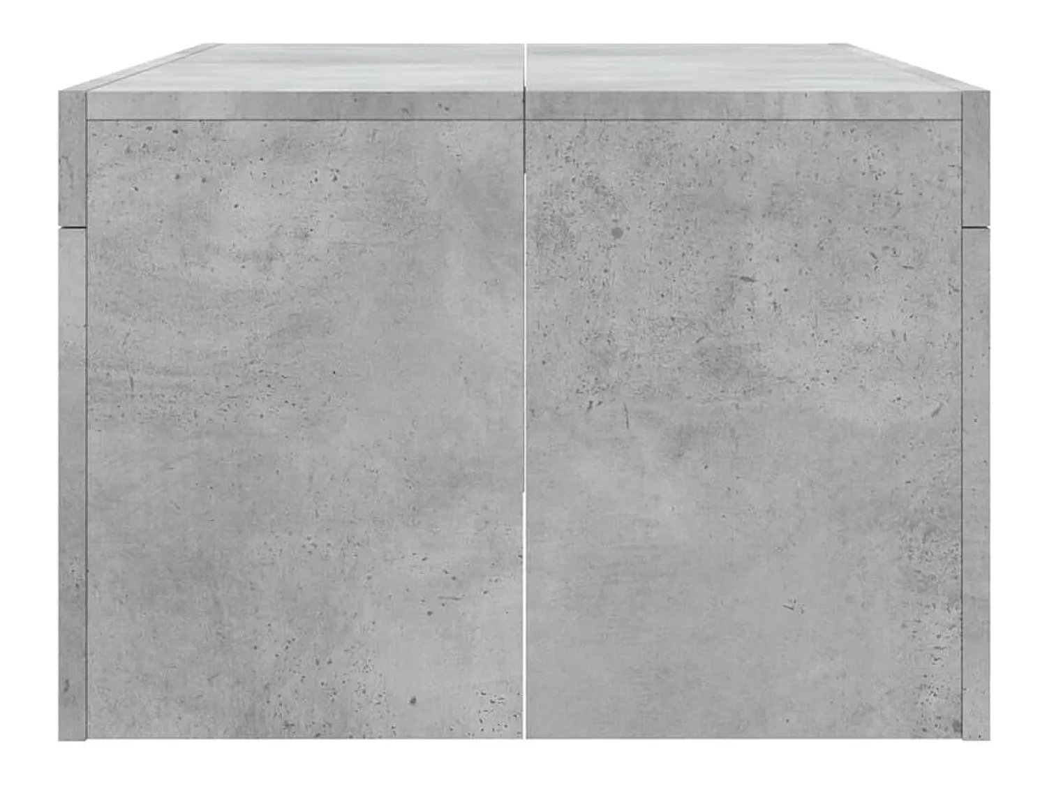 Mesa de centro | Mesa de apoio 102x50x36 madeira processada cinza cimento^ Mesa De Centro