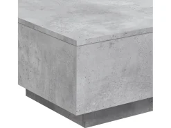 Mesa de centro | Mesa de apoio com luzes LED 55x55x31 cm cimento^ Mesa De Centro