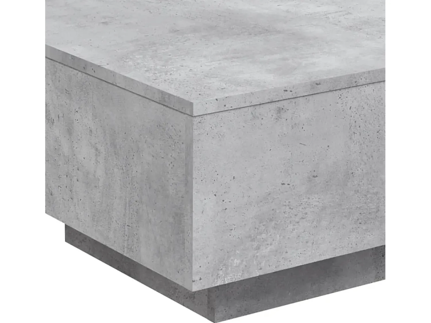 Mesa de centro | Mesa de apoio com luzes LED 55x55x31 cm cimento^ Mesa De Centro