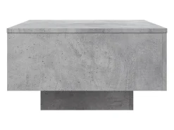 Mesa de centro | Mesa de apoio com luzes LED 55x55x31 cm cimento^ Mesa De Centro