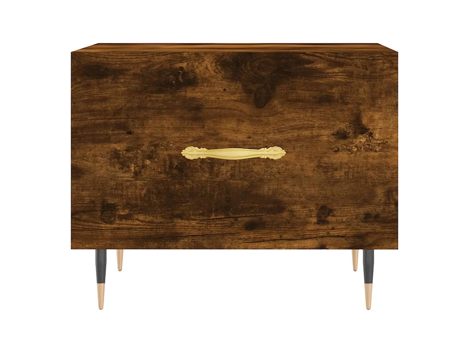 Mesa De Centro* Mesa de centro | Mesa de apoio 50x50x40 cm derivados de madeira carvalho fumado Castanho