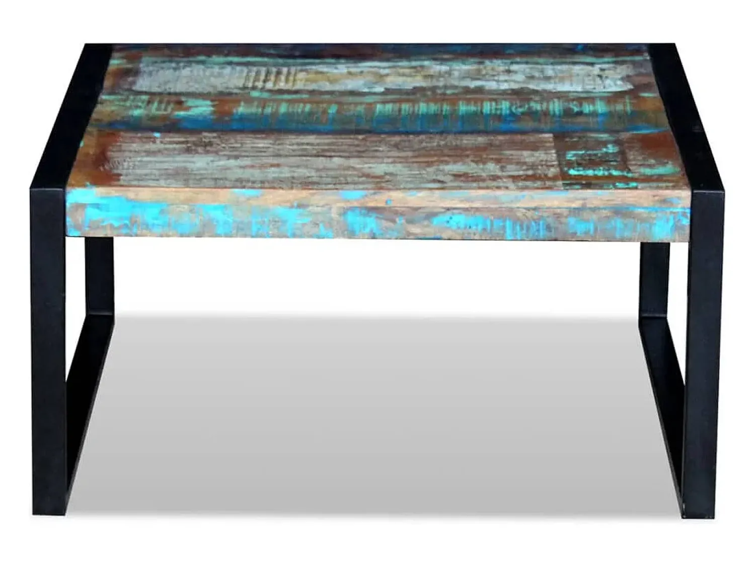 Mesa de centro | Mesa de apoio 80x80x40 cm madeira reciclada maciça^ Mesa De Centro