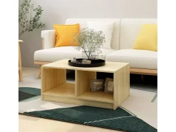 Mesa De Centro* Mesa de centro | Mesa de apoio | Mesa de café 75x50x33.5 cm madeira de pinho maciça Castanho