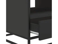 Mesa De Centro| Mesa de centro | Mesa de apoio 100x50x45 cm derivados de madeira/metal Preto