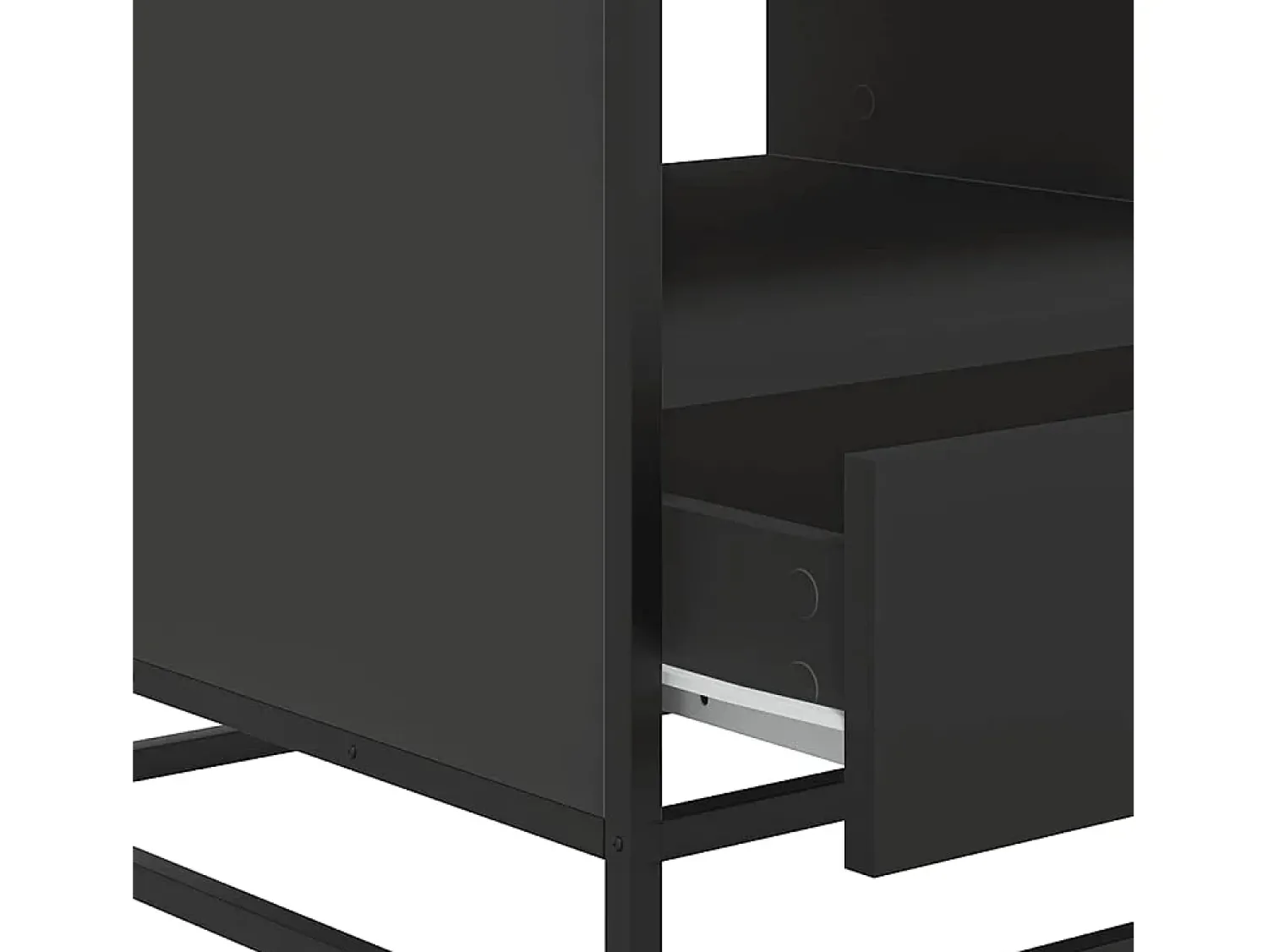 Mesa De Centro| Mesa de centro | Mesa de apoio 100x50x45 cm derivados de madeira/metal Preto