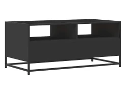 Mesa De Centro| Mesa de centro | Mesa de apoio 100x50x45 cm derivados de madeira/metal Preto