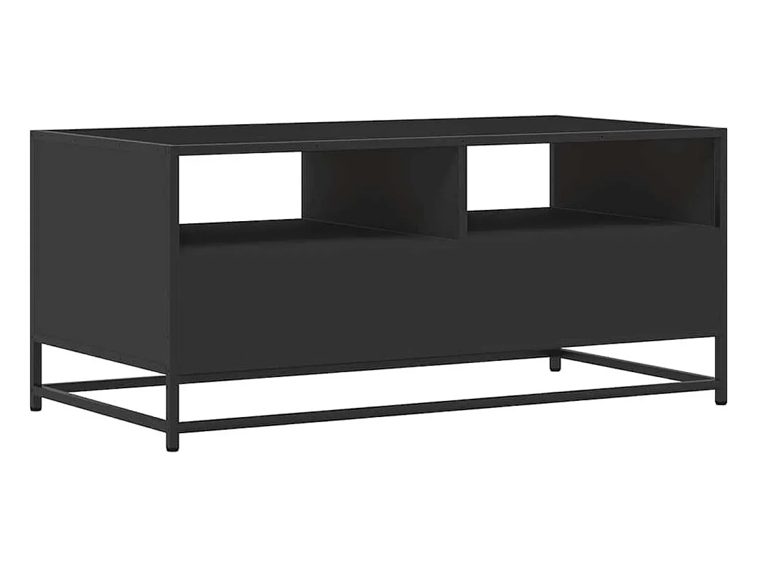 Mesa De Centro| Mesa de centro | Mesa de apoio 100x50x45 cm derivados de madeira/metal Preto