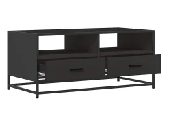Mesa De Centro| Mesa de centro | Mesa de apoio 100x50x45 cm derivados de madeira/metal Preto