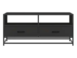 Mesa De Centro| Mesa de centro | Mesa de apoio 100x50x45 cm derivados de madeira/metal Preto