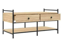 Mesa de centro | Mesa de apoio 99x50x50 derivados de madeira carvalho sonoma^ Mesa De Centro