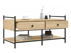 Mesa de centro | Mesa de apoio 99x50x50 derivados de madeira carvalho sonoma^ Mesa De Centro
