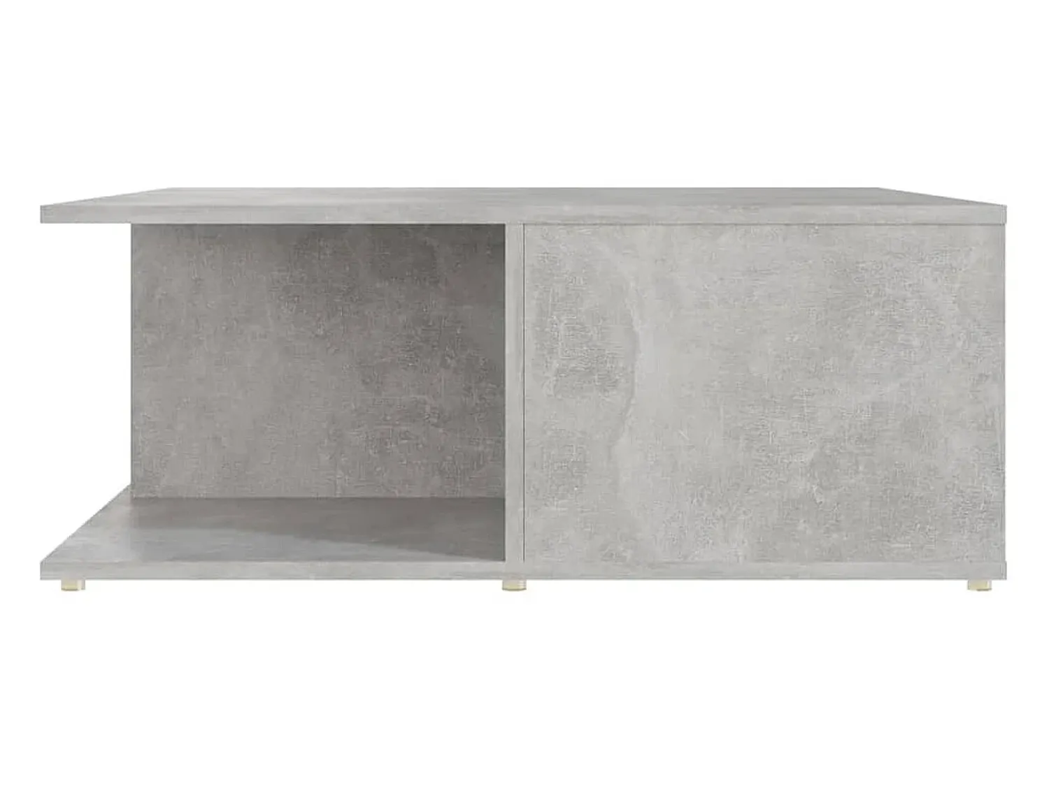 Mesa De Centro* Mesa de centro | Mesa de apoio 80x80x31 cm contraplacado cimento Cinzento