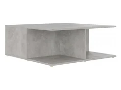 Mesa De Centro* Mesa de centro | Mesa de apoio 80x80x31 cm contraplacado cimento Cinzento