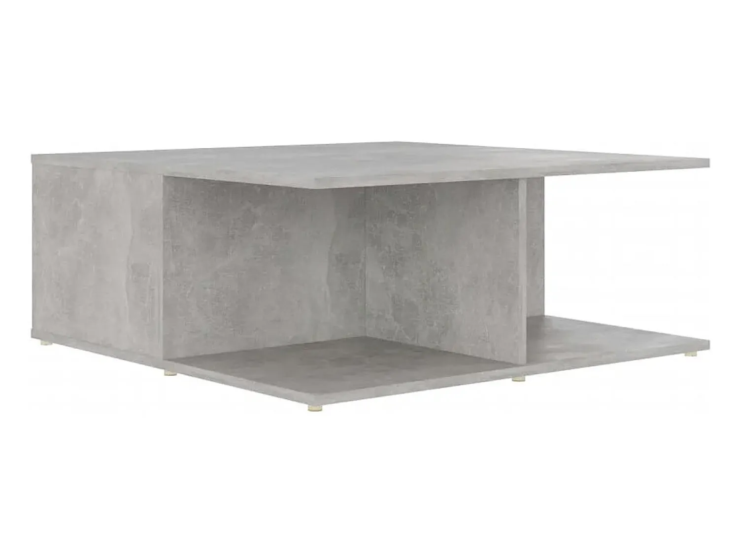 Mesa De Centro* Mesa de centro | Mesa de apoio 80x80x31 cm contraplacado cimento Cinzento