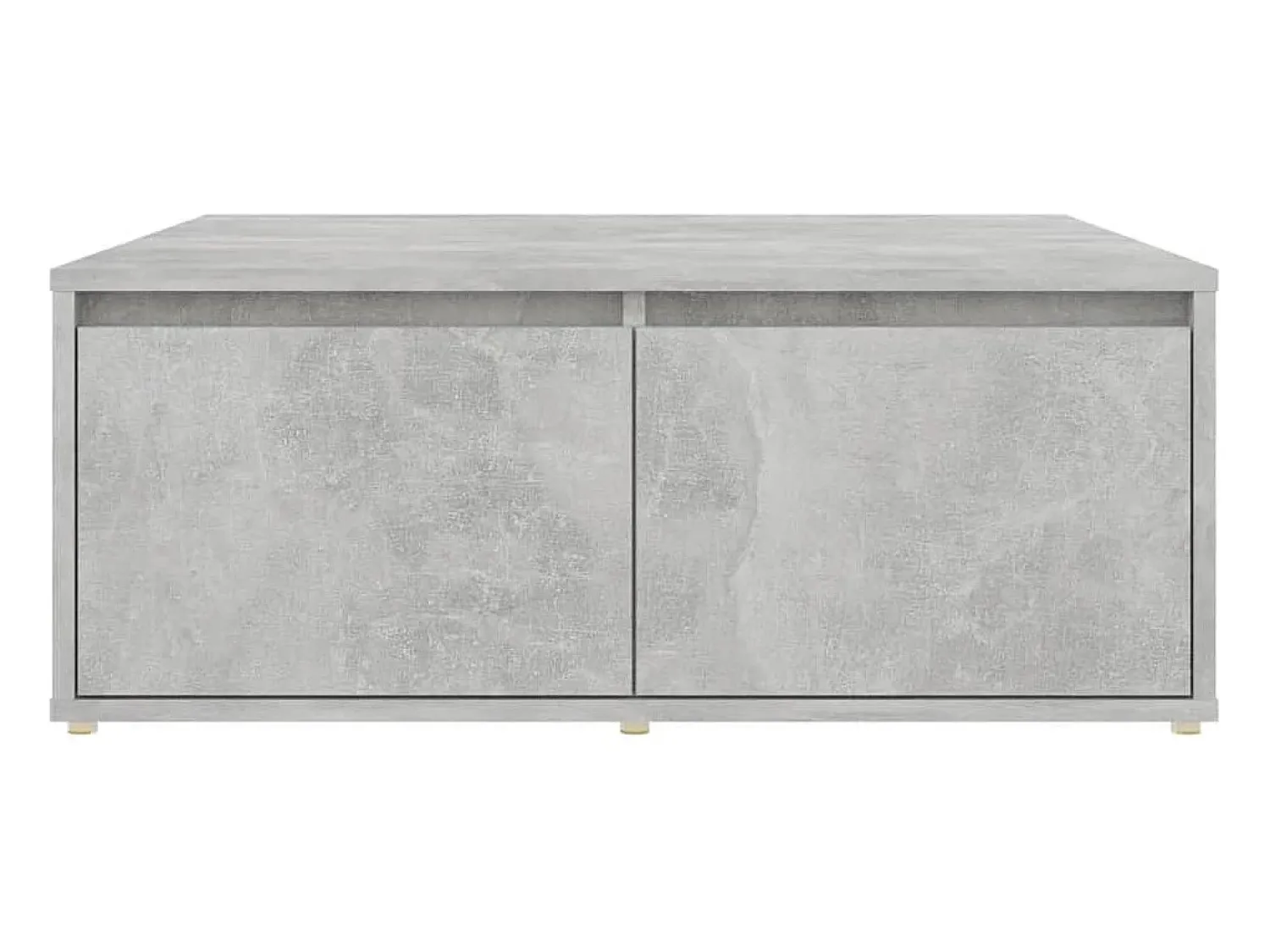 Mesa De Centro* Mesa de centro | Mesa de apoio 80x80x31 cm contraplacado cimento Cinzento