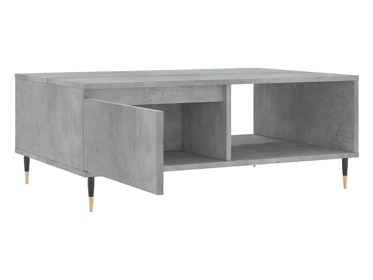 Online Mesa de centro | Mesa de apoio 90x60x35 cm derivados madeira cimento Cinzento