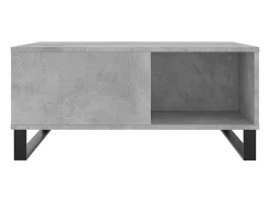 Mesa De Centro* Mesa de centro | Mesa de apoio 80x80x36.5 cm derivados madeira cimento Cinzento