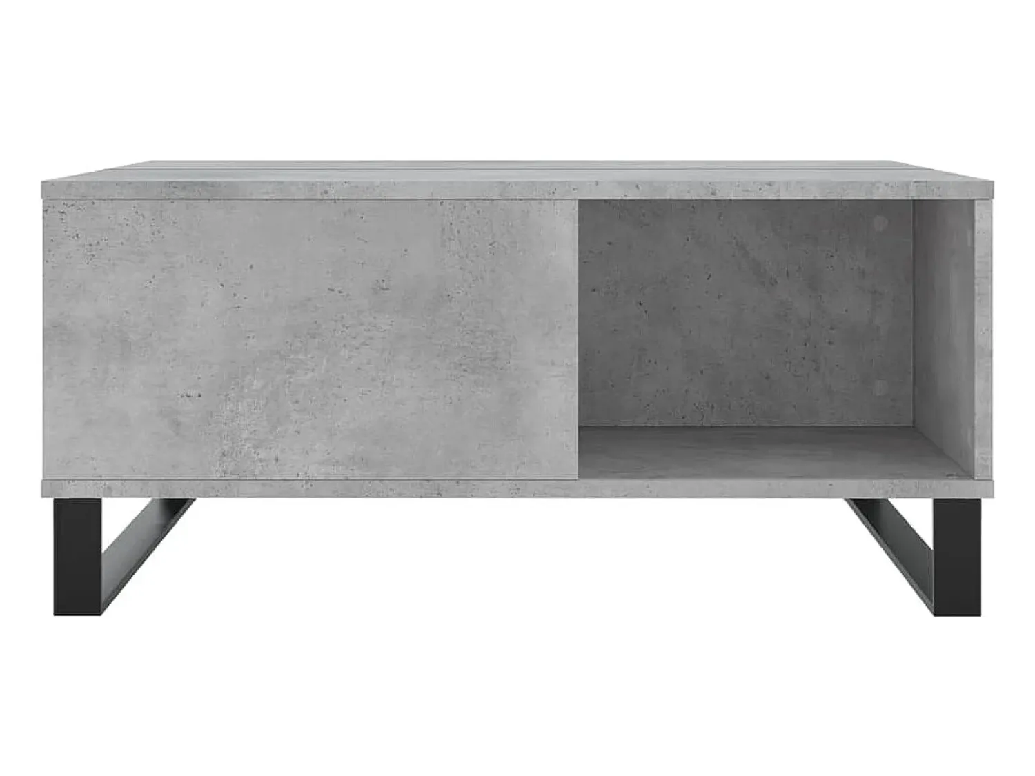 Mesa De Centro* Mesa de centro | Mesa de apoio 80x80x36.5 cm derivados madeira cimento Cinzento