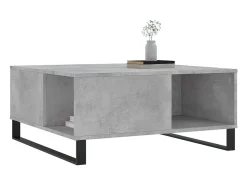 Mesa De Centro* Mesa de centro | Mesa de apoio 80x80x36.5 cm derivados madeira cimento Cinzento