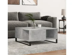 Mesa De Centro* Mesa de centro | Mesa de apoio 80x80x36.5 cm derivados madeira cimento Cinzento