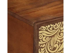 Mesa De Centro* Mesa de centro | Mesa de apoio | Mesa de café mel 80x50x40 cm Castanho
