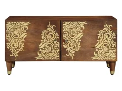 Mesa De Centro* Mesa de centro | Mesa de apoio | Mesa de café mel 80x50x40 cm Castanho