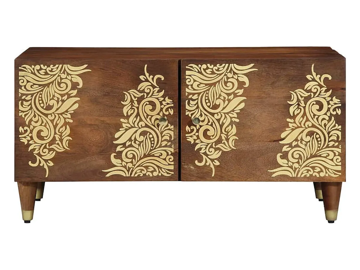 Mesa De Centro* Mesa de centro | Mesa de apoio | Mesa de café mel 80x50x40 cm Castanho