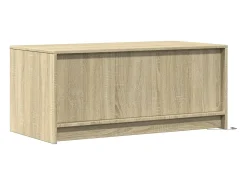 Outlet Mesa de centro | Mesa de apoio c/ luzes LED derivados madeira carvalho sonoma Castanho